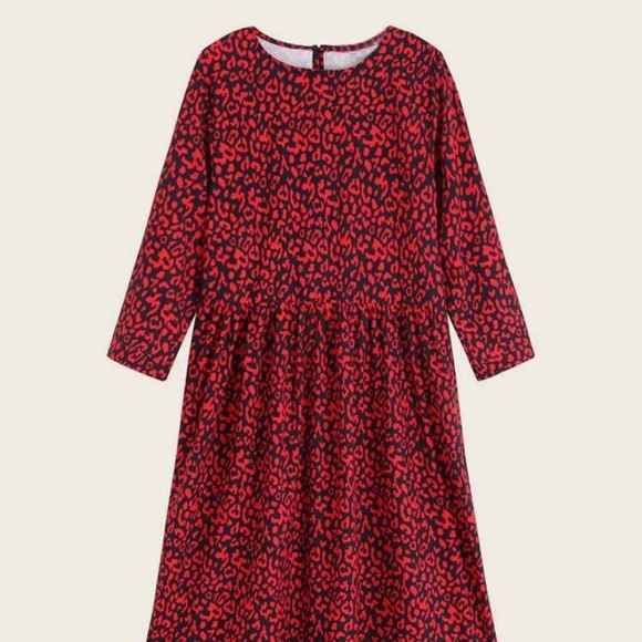 Leopard Print Ruffle Hem Dress - Picture 1 of 4